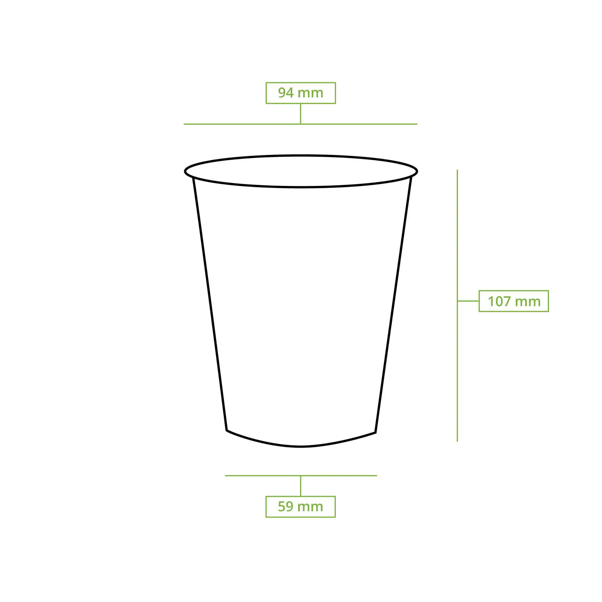 rPET-Klarbecher 300 ml / 12 oz, Ø 95 mm