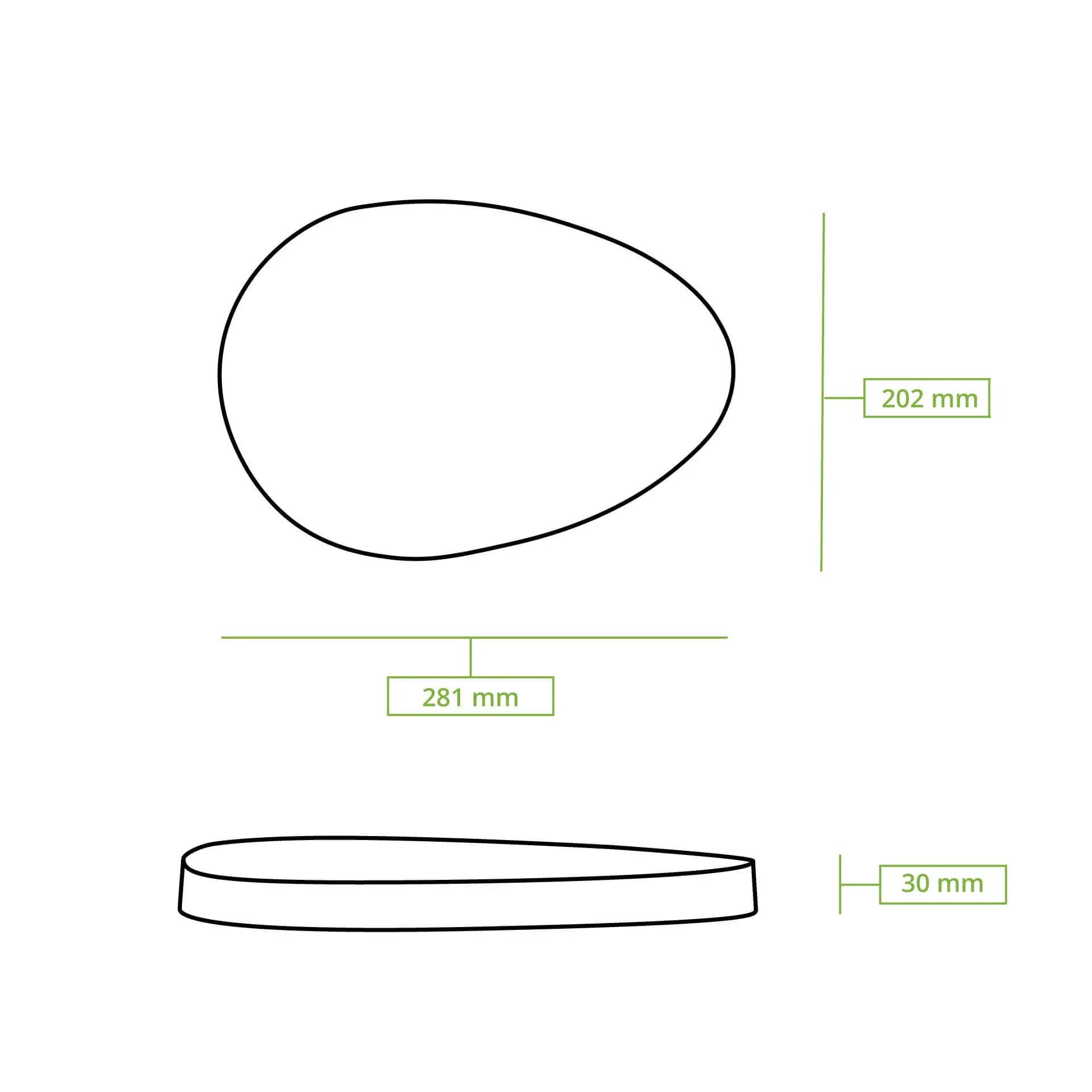 Couvercle réutilisable "merways Plate" 27,5 x 20 x 3 cm, PP, transparent