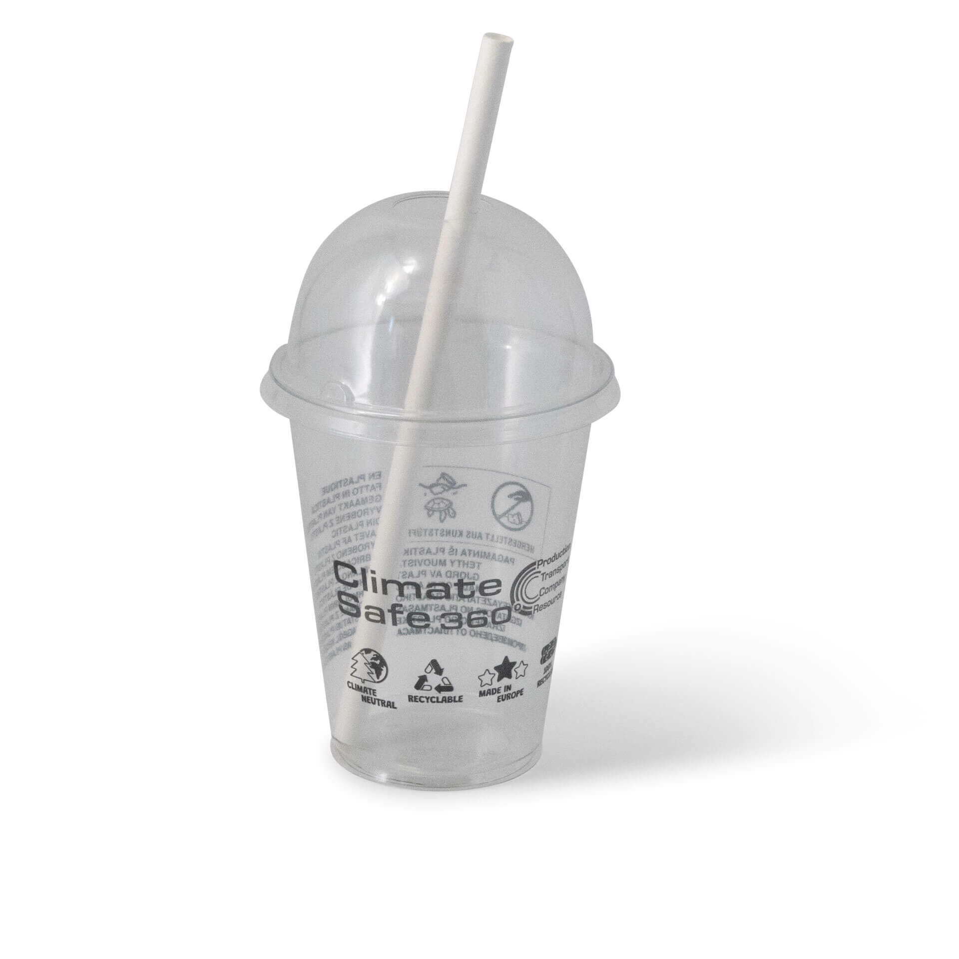 Smoothie Becher aus rPET 300 ml / 12 oz, Ø 90,5 mm