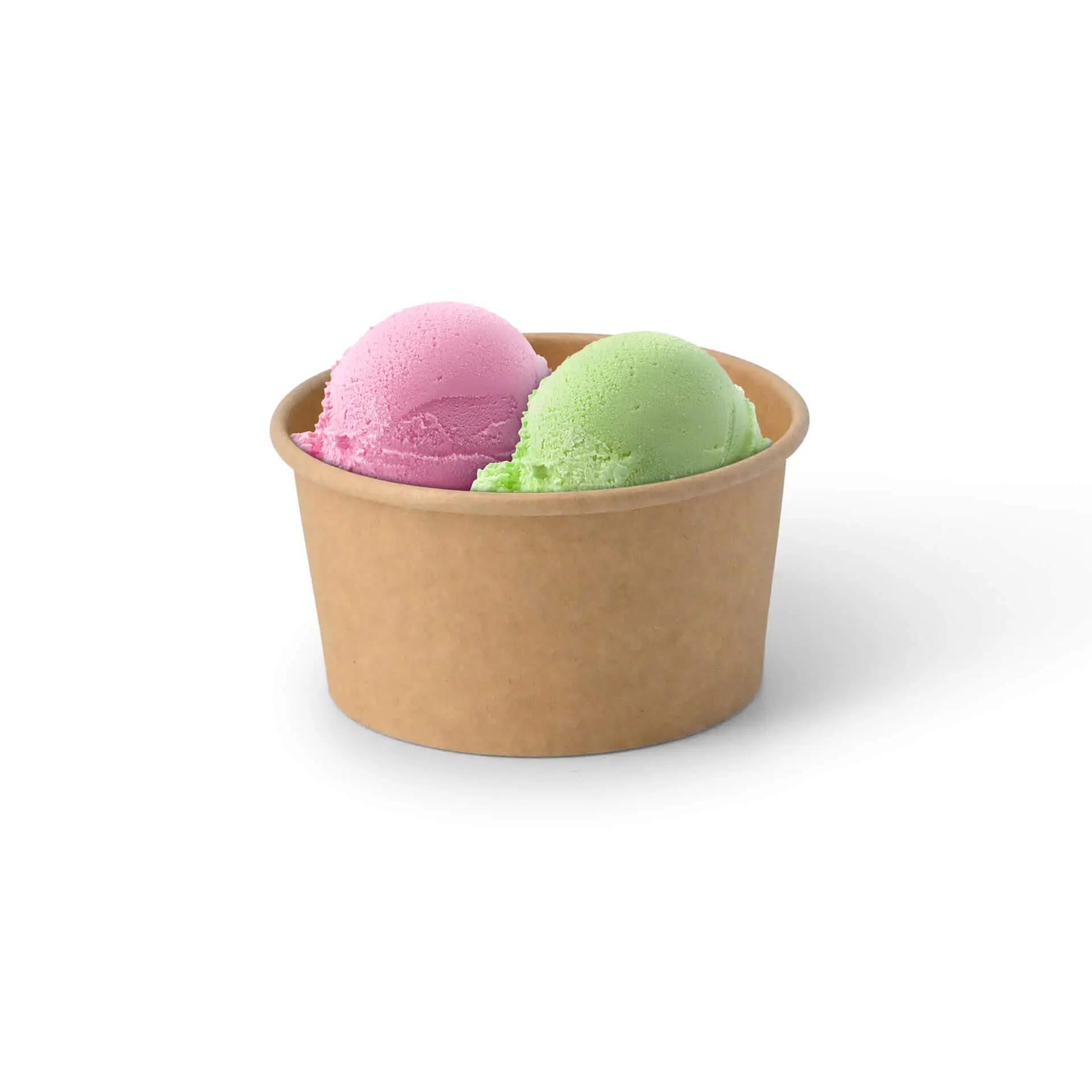 Pot à glace en carton S, 6 oz, max. 7,5 oz, Ø 92 mm, brun